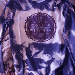 Witch long sleeve bleach shirt size small